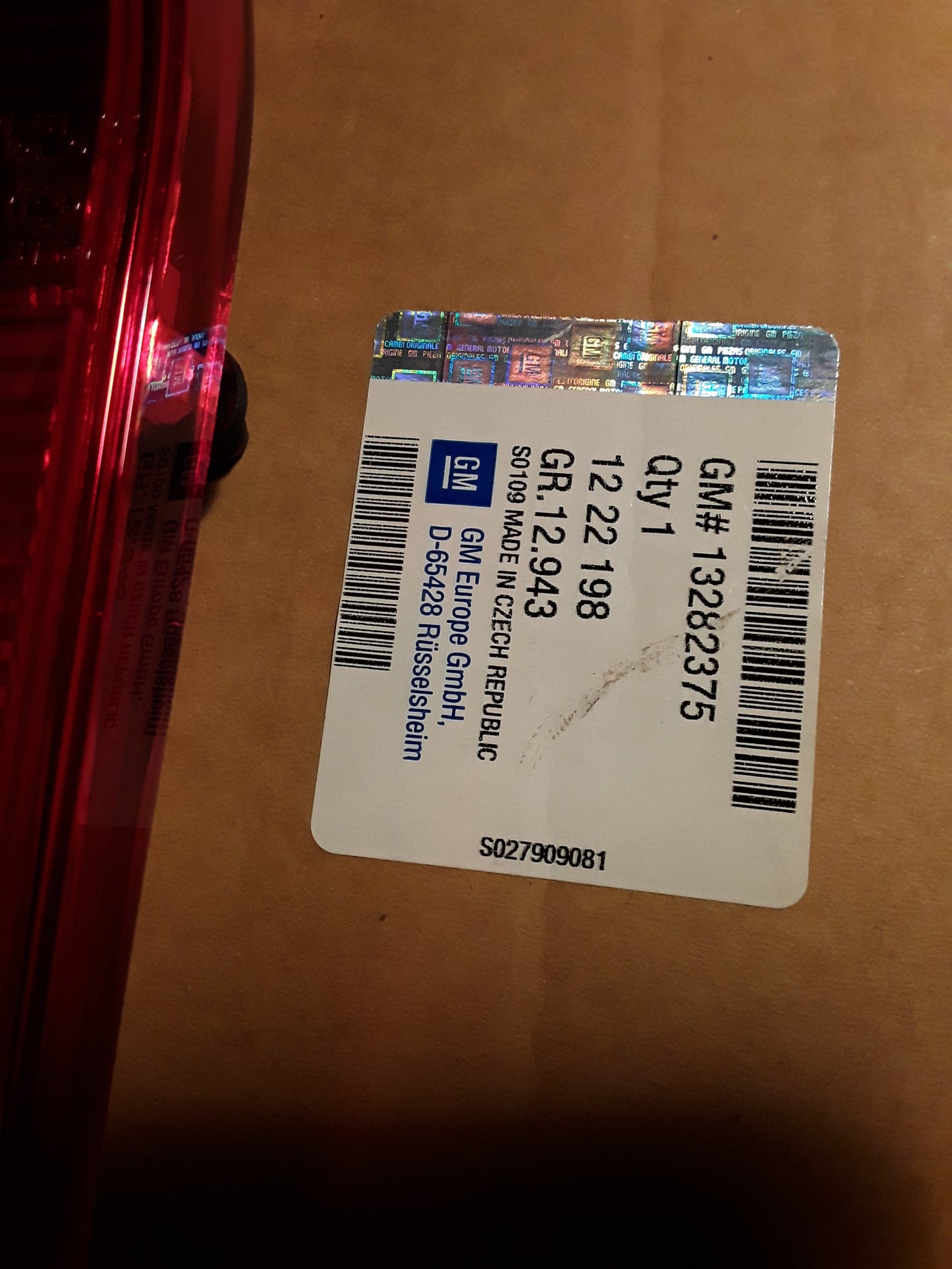 Insignia A Sports Tourer Rücklicht hinten rechts original GM Opel NEU