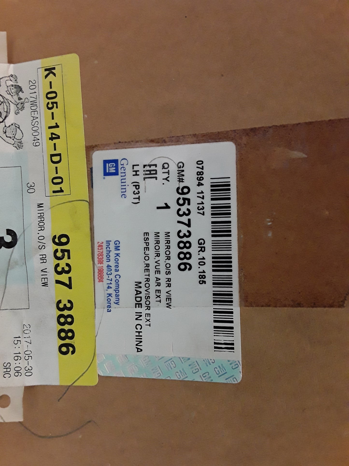 Chevrolet Trax opel Mokka  Außenspiegel links original GM Opel NEU