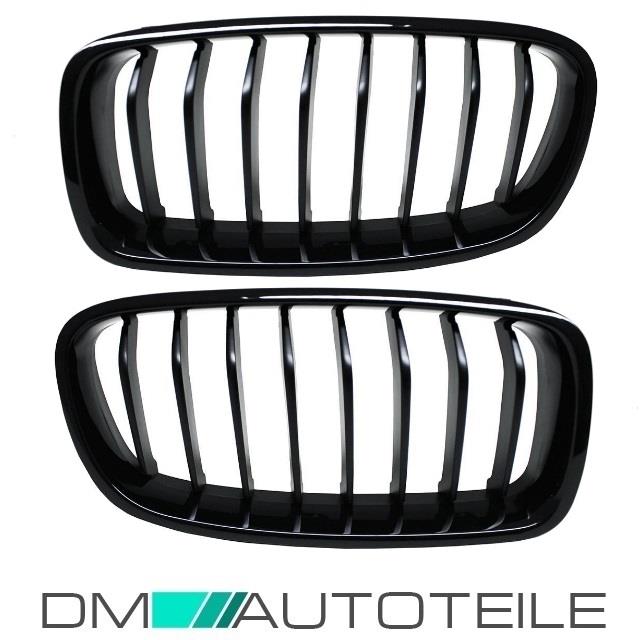 Satz Kühlergrill Schwarz Glanz Sport-Performance passend für BMW 3er F30 F31 bj 11-19