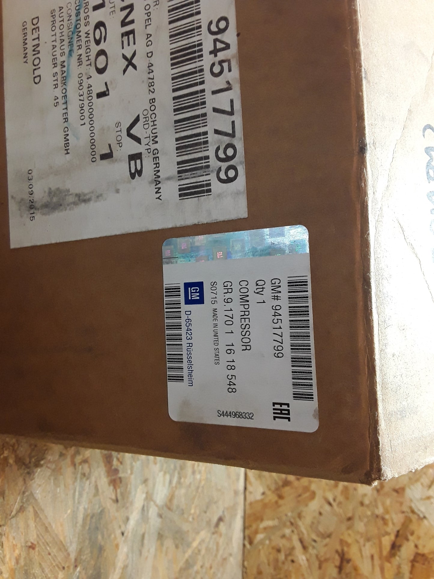Adam Chevrolet Aveo Klima Kompressor original GM Opel NEU