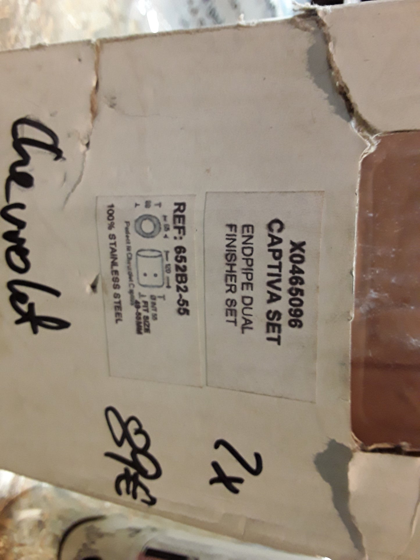 Chevrolet Captiva Satz Blenden Endschalldämpfer original GM Opel NEU