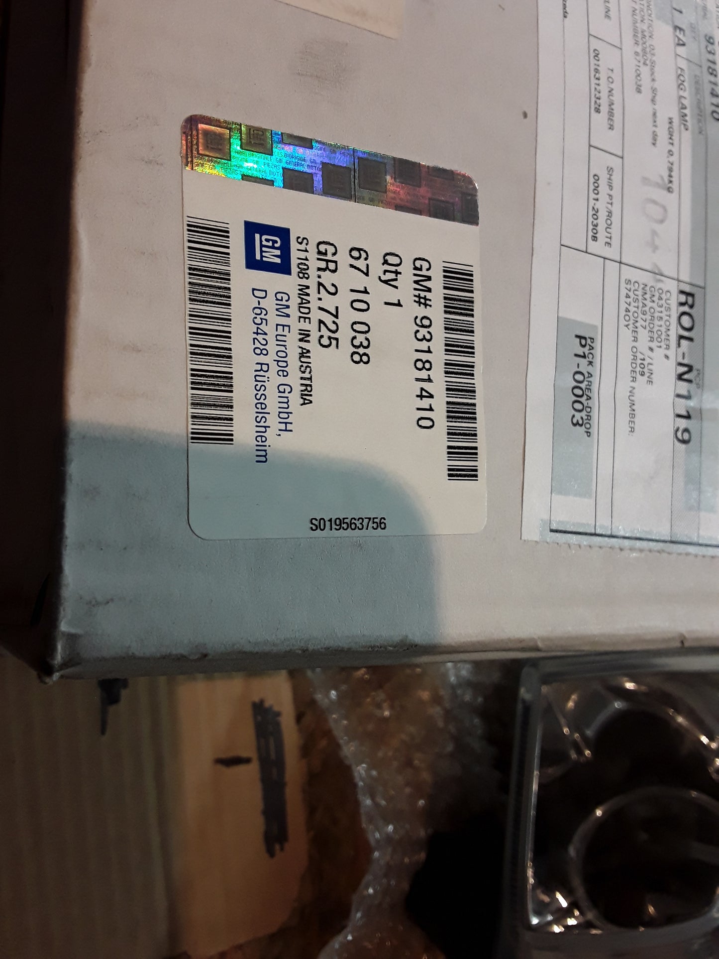 Vectra C Nebelscheinwerfer original GM Opel NEU