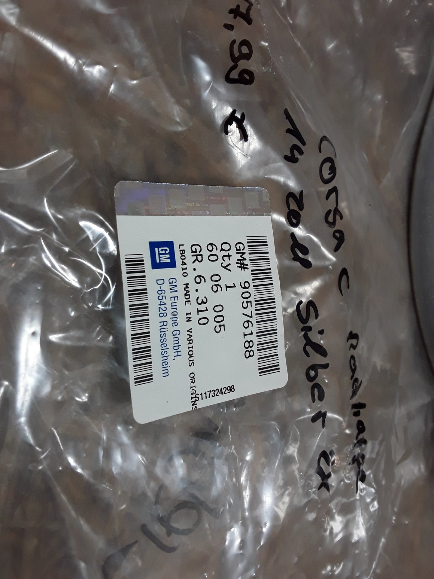 Corsa C Radkappe 14" Zoll silber original GM Opel NEU