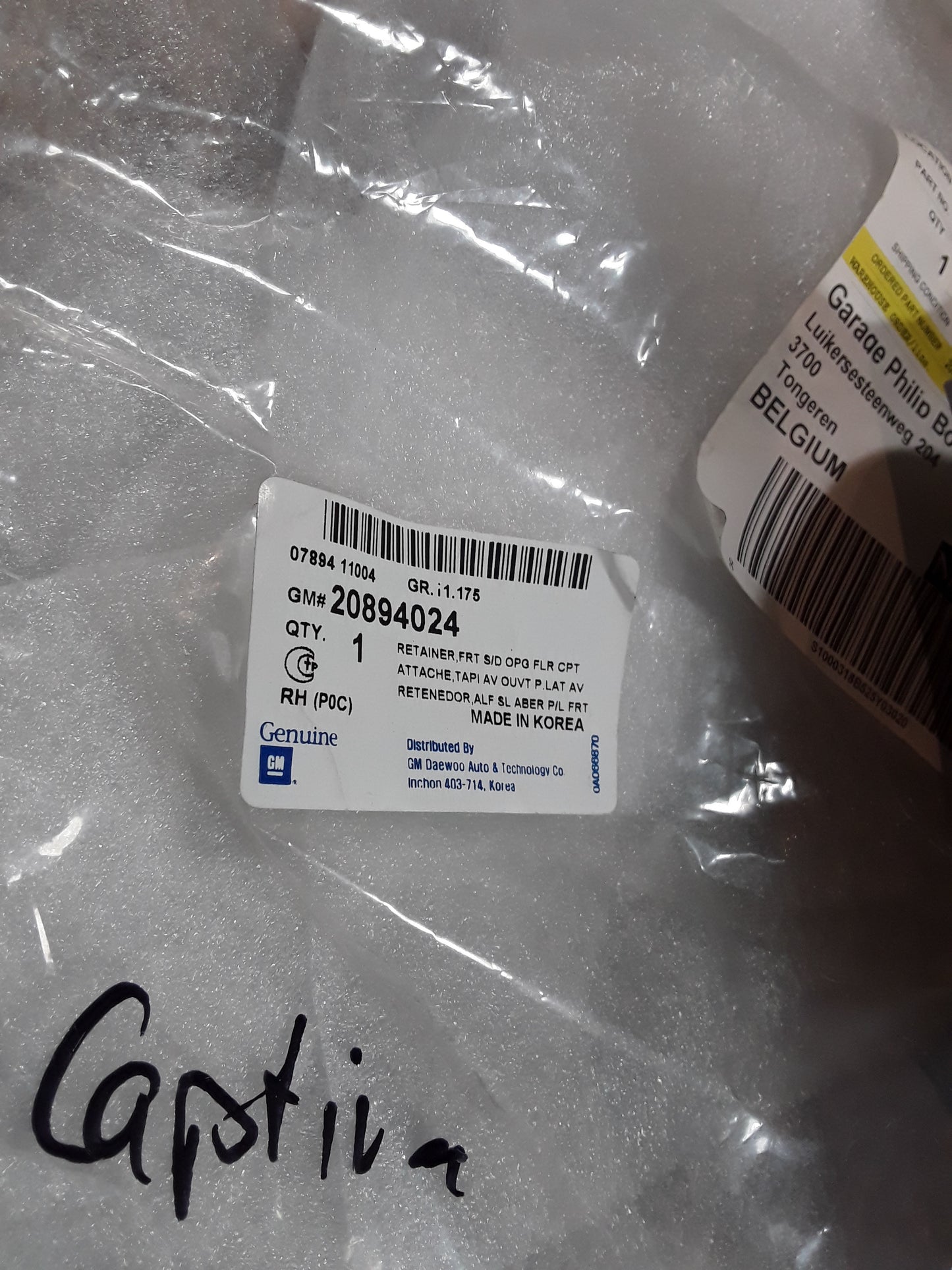 Chevrolet Captiva 2013-2017 Verkleidung grau original GM Opel NEU