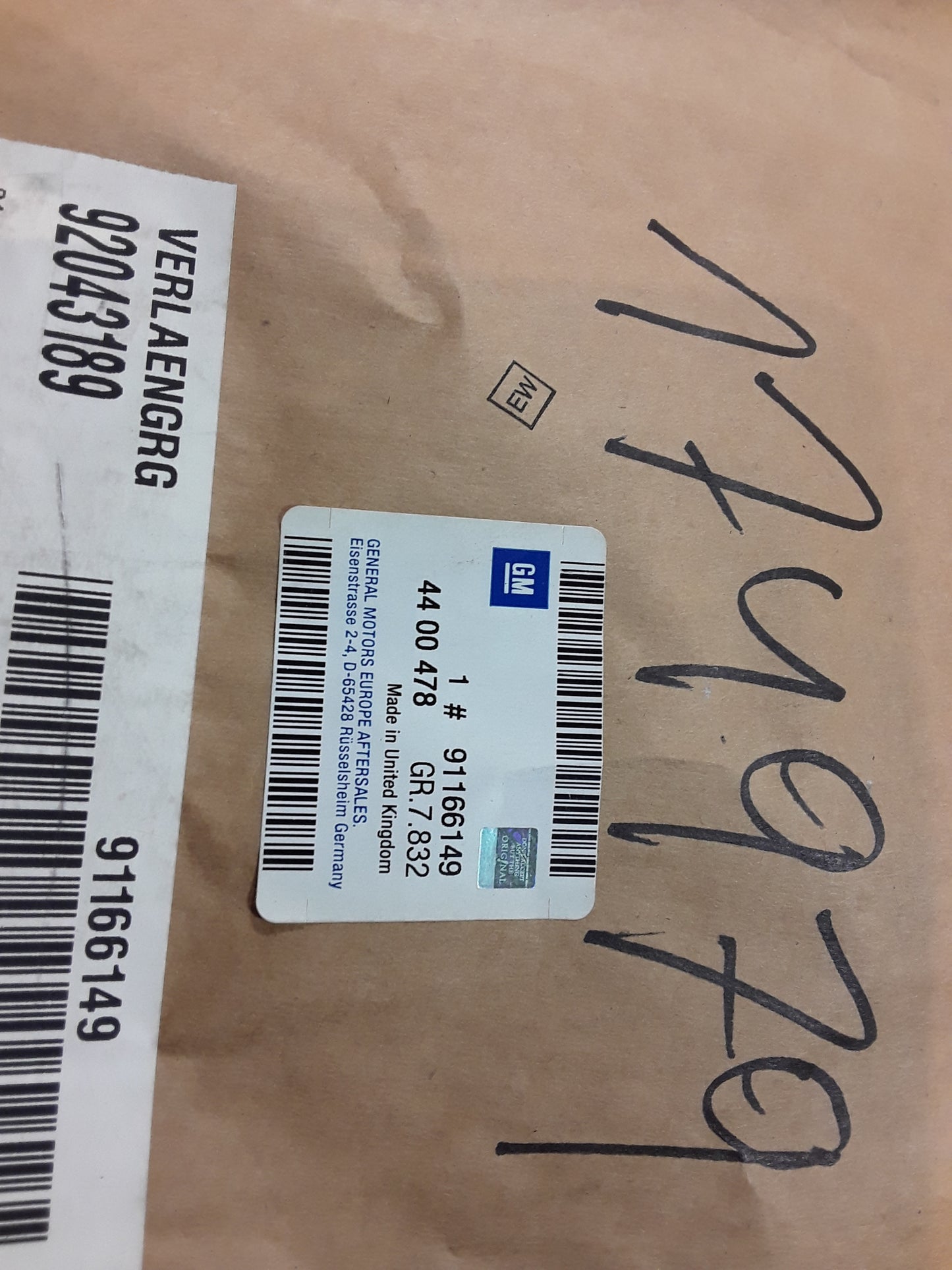 Vivaro A Abdeckung Stoßfänger rechts hinten grau original GM Opel NEU