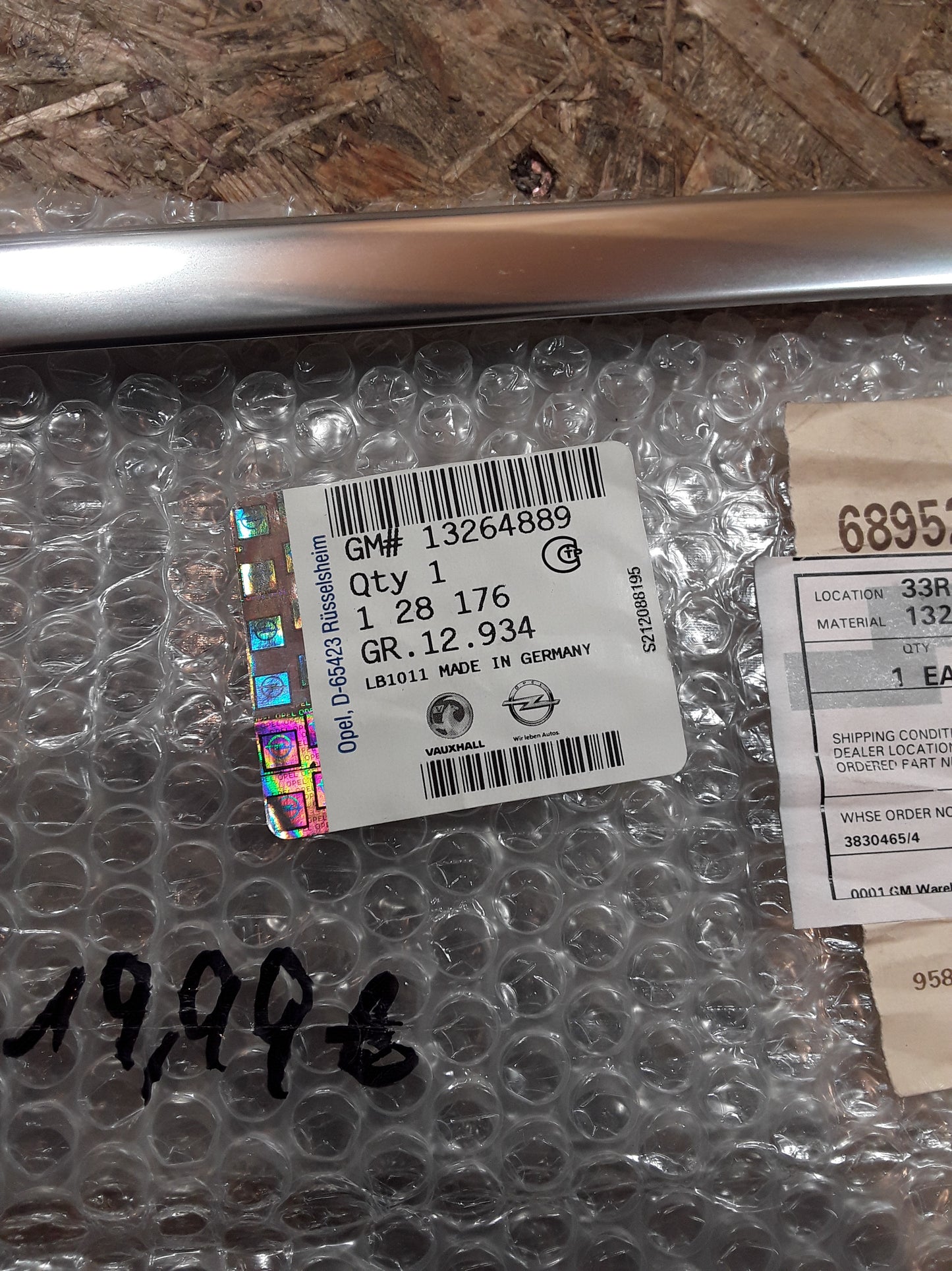 Astra J Zierleiste Chrom hinten links original GM Opel NEU