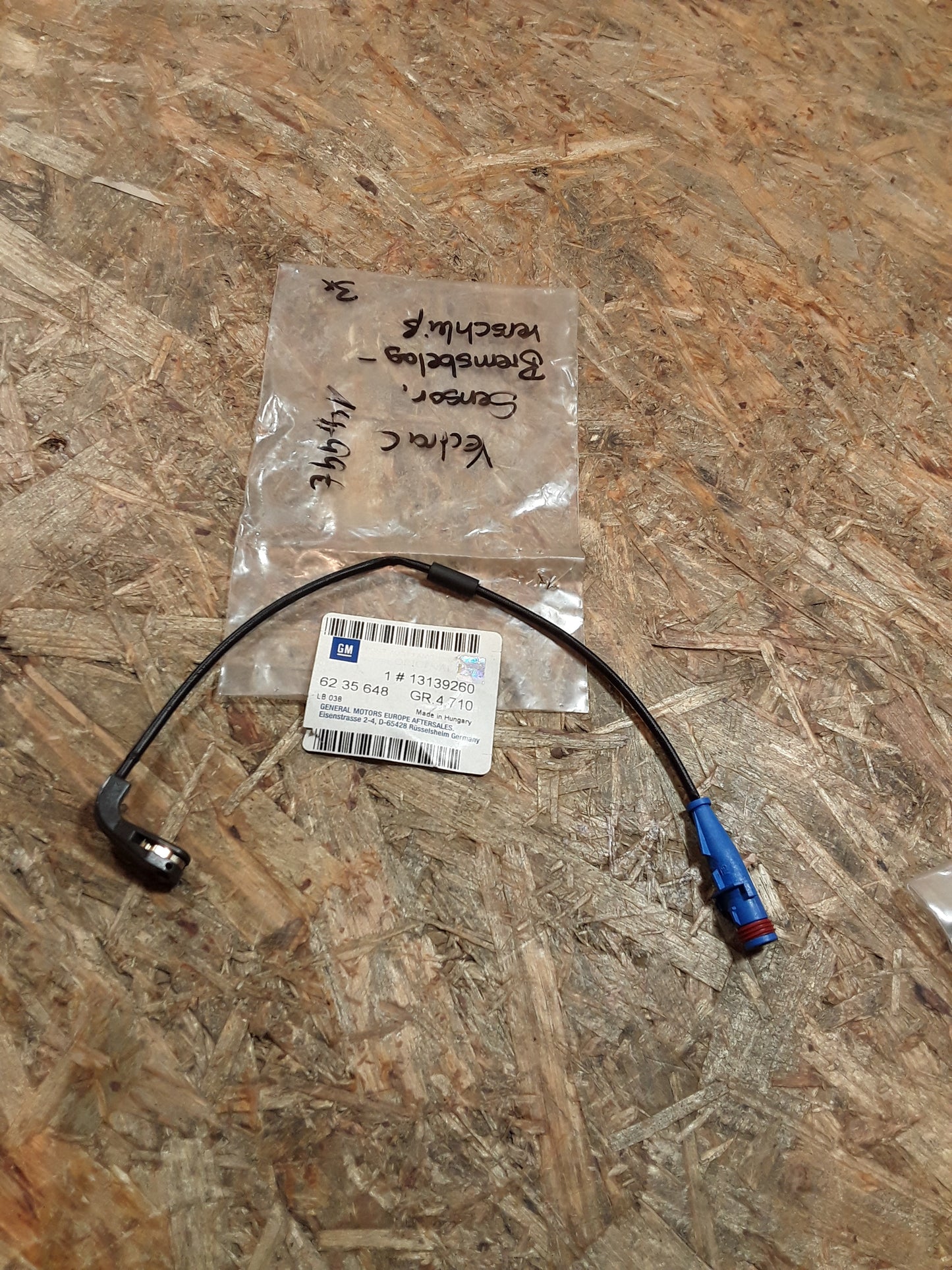 Vectra C Sensor Bremsbelagverschleiß original GM Opel NEU