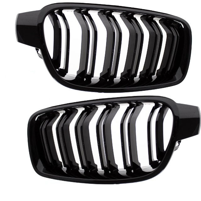Kühlergrill Grill Schwarz Glanz Doppelsteg Sport passend für BMW 3er F30 F31 bj.11-19