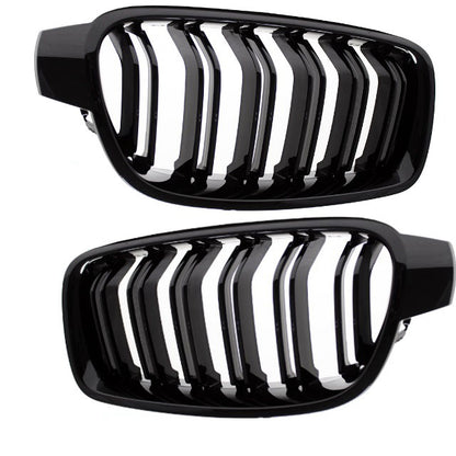 Kühlergrill Grill Schwarz Glanz Doppelsteg Sport passend für BMW 3er F30 F31 bj.11-19