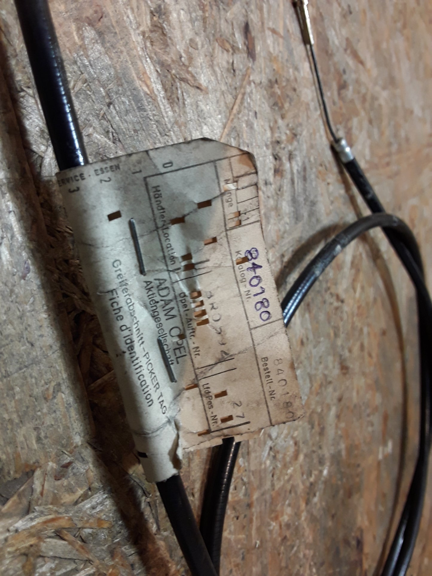 Oldtimer Youngtimer Seilzug Bremsseilzug original Opel NEU