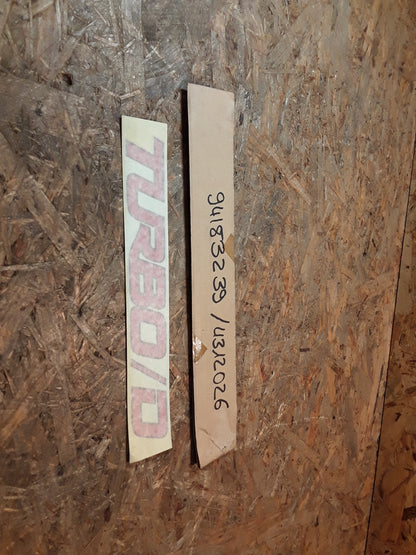 Isuzu Trooper Schriftzug hinten "Turbo D" original GM Opel NEU