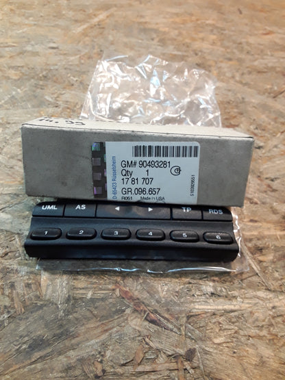 Zafira A 1,8l 16V Radio Bedienteil original GM Opel NEU