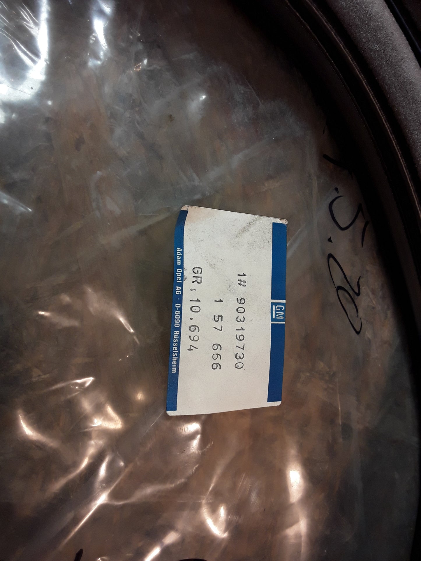 Senator B Dichtstreifen Hintertüre mit Flanschabdeckung Dunkelbeige original GM Opel NEU