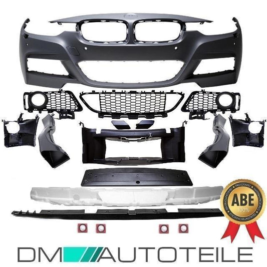 Sport Performance Stoßstange vorne für PDC + Frontspoiler schwarz passend für BMW 3er F30 F31 Serie & M-Paket