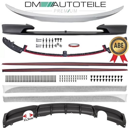 SET Sport-Performance Frontspoiler Schweller Diffusor Heckspoiler passend für BMW F30 mit M-Paket