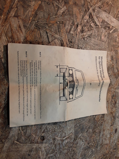 Halogen Nebelscheinwerferset mit Einbauanleitung original OPTILUX NEU