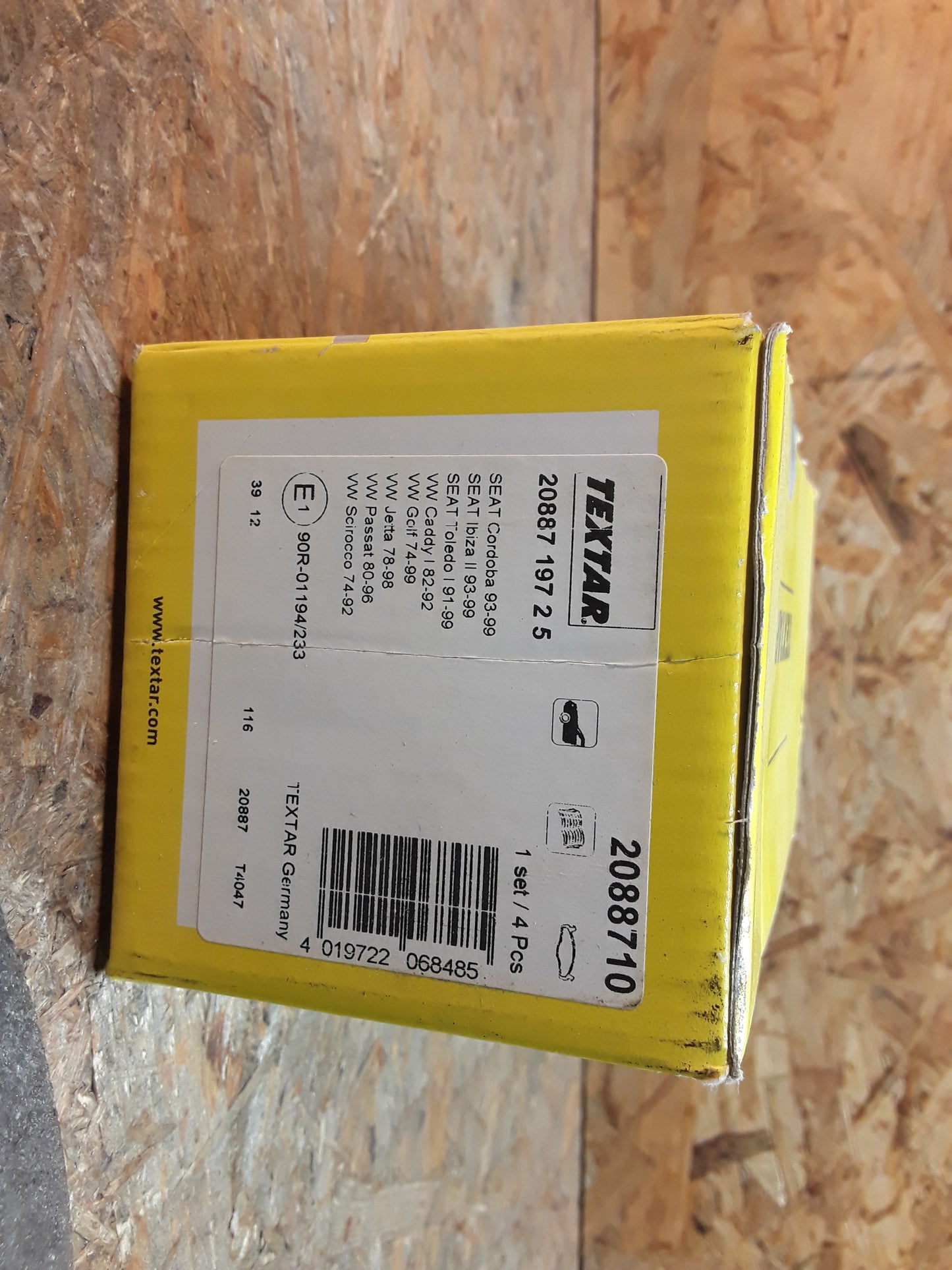 Seat VW Scheibenbremsbeläge original Textar NEU