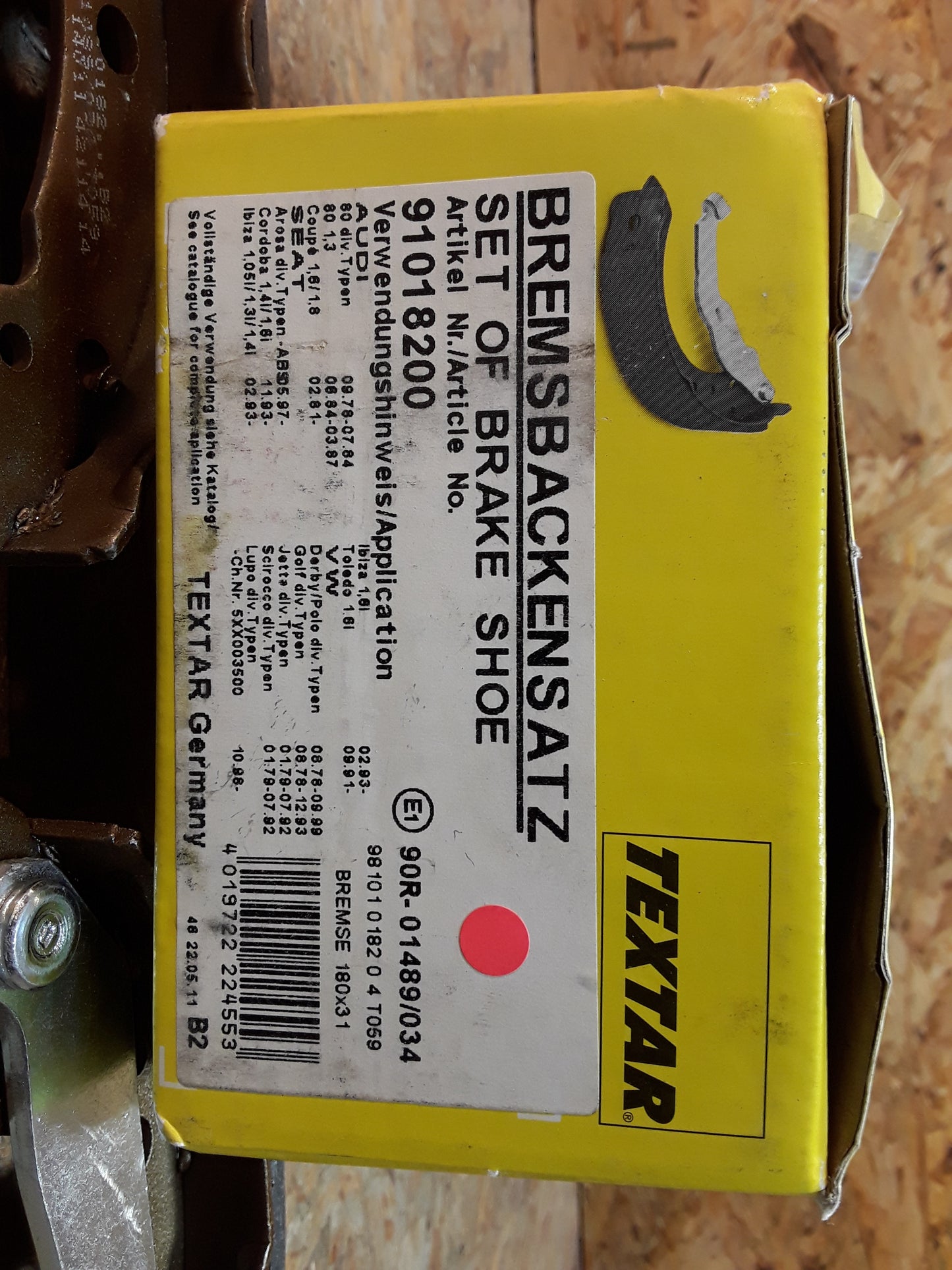 Audi Seat VW Bremsbackensatz original Textar NEU