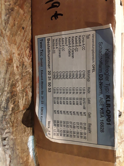 Corsa A CC Kadett E/ E CC/ Caravan/ Cabrio Astra F/ F CC/ Caravan Vectra A/ A CC Kaltlaufregler original NEU