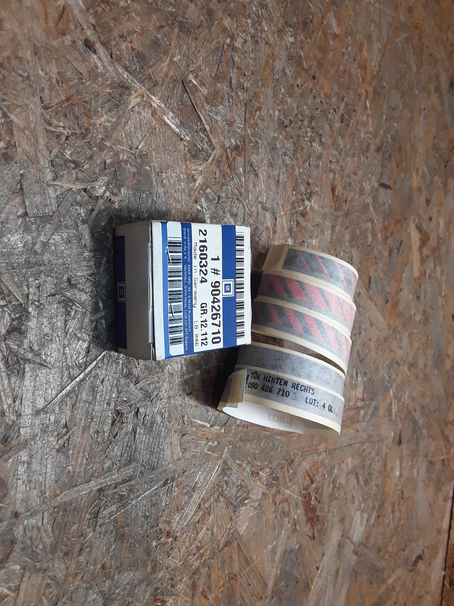 Kadett E Farbstreifen Türe hinten rechts original GM Opel NEU