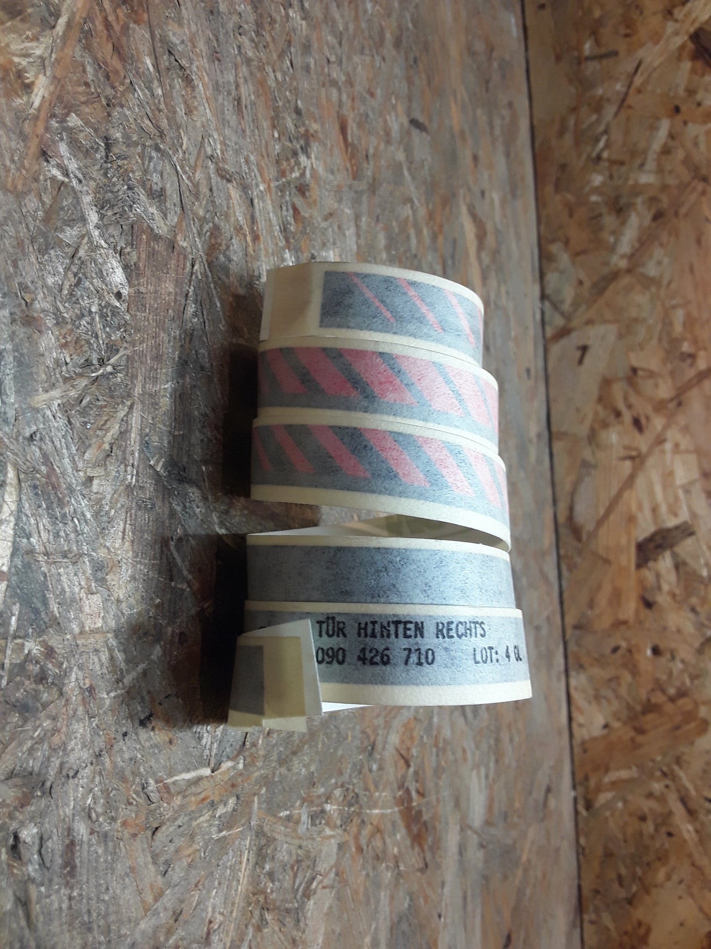 Kadett E Farbstreifen Türe hinten rechts original GM Opel NEU