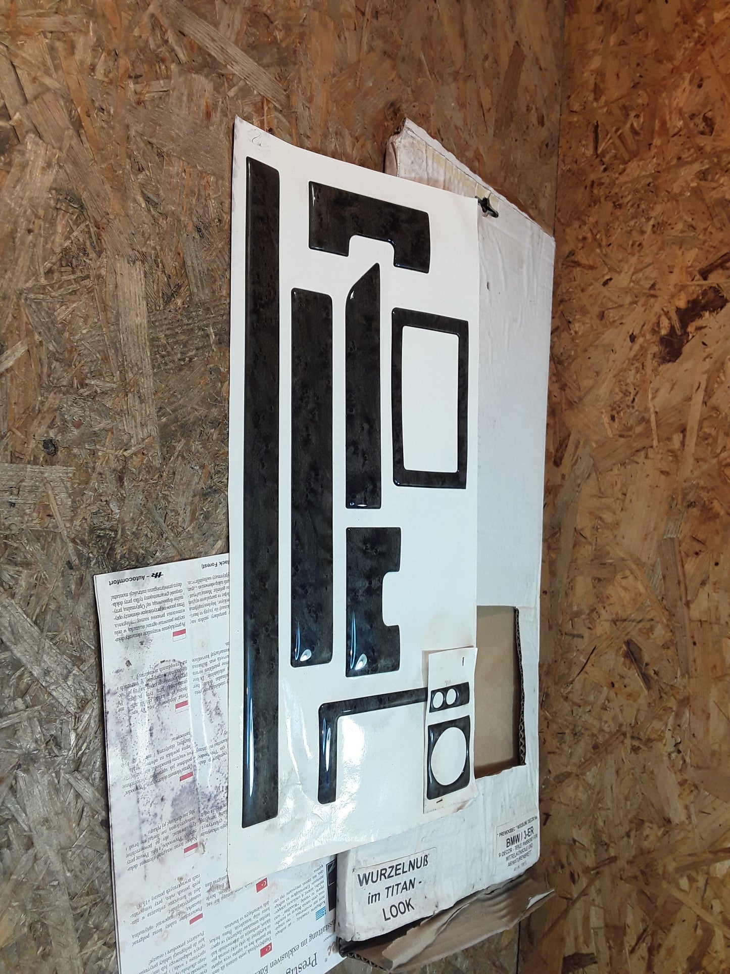 BMW 3er Dekor-Set Wurzelnuss Titanlook 9teilig original HR Auto-Comfort NEU