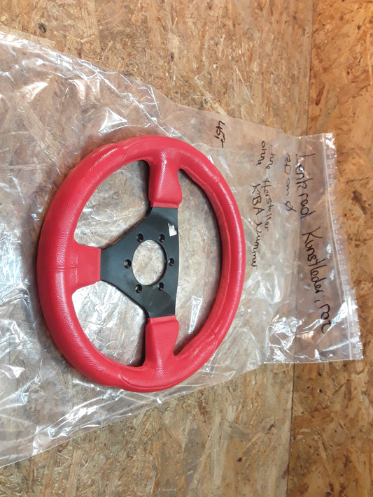 Lenkrad Kustleder rot 30cm Durchmesser ohne Hersteller NEU