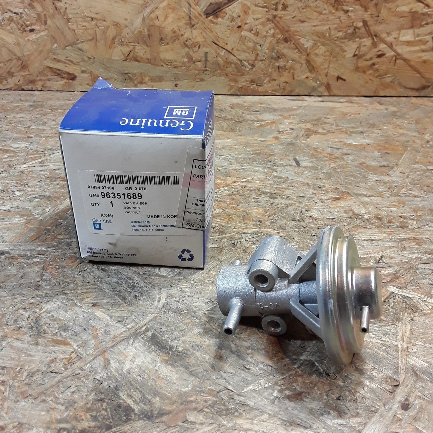 Chevrolet Matiz 0.8i-1.0i AGR-Ventil original GM Opel NEU