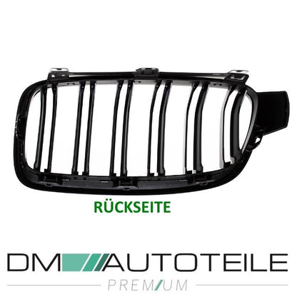 SET Kühlergrill Grill Schwarz MATT Doppelsteg für BMW 3er F30 F31 auch M -Sport