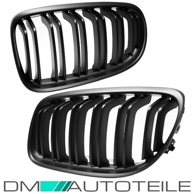 Set Kühlergrill Doppelsteg Schwarz Matt passend für BMW 3er E90 E91 LCI Bj.08-11 auch M