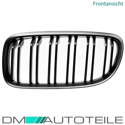 Set Kühlergrill Doppelsteg Schwarz Matt passend für BMW 3er E90 E91 LCI Bj.08-11 auch M