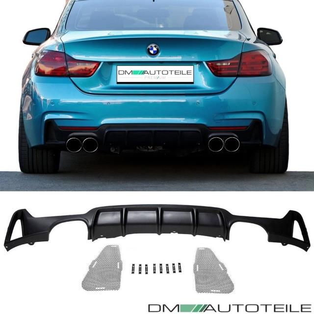 Heckdiffusor Sport-Performance passend für BMW 4er F32 F33 F36 4-Rohr Modelle nur M-Paket