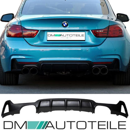 Heckdiffusor Sport-Performance passend für BMW 4er F32 F33 F36 4-Rohr Modelle nur M-Paket