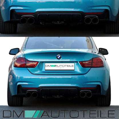 Heckdiffusor Sport-Performance passend für BMW 4er F32 F33 F36 4-Rohr Modelle nur M-Paket