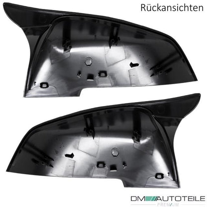 Satz Sport Spiegelkappen Außenspiegel  Echt Carbon Glanz passend für BMW F20 F21 F22 F23 F30 F31 F32 F36 F33  X1 E84