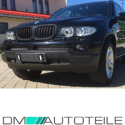 Satz Kühlergrill Schwarz Matt passend für BMW X5 E53 Facelift 2003-2007 LCI +M