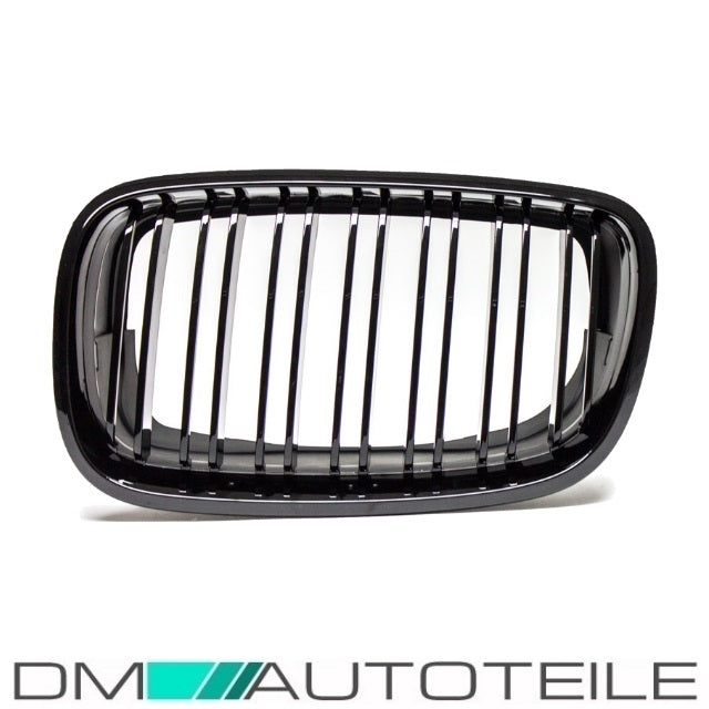 SATZ Kühlergrill Schwarz Glanz Doppelsteg passend für BMW X5 E70 06-13 + BMW X6 E71 E72 08-15