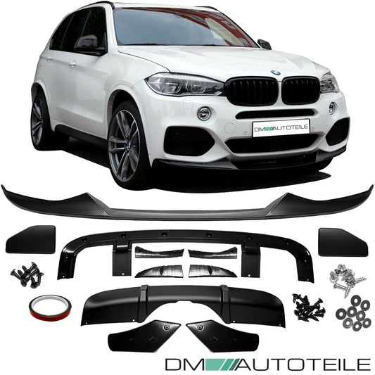 Sport-Performance SET Aero Spoiler Kit Schwarz Matt passt für BMW X5 F15 M-Paket