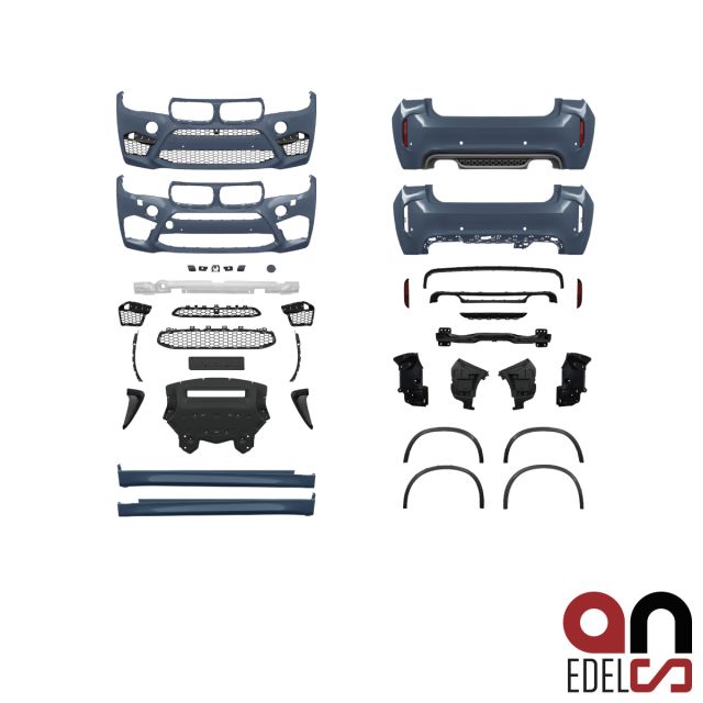 AN Sport Umbau Bodykit Set grundiert für PDC passt für BMW X6 F16 auch M-Paket nicht XM6