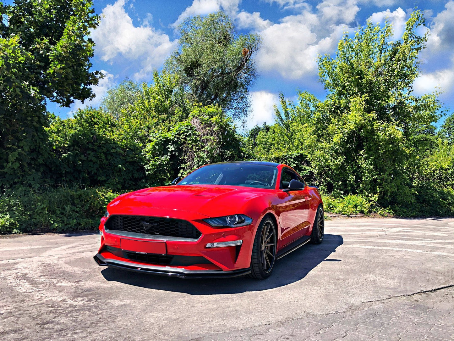 Front Ansatz für Ford Mustang Mk. 6 Facelift schwarz Hochglanz