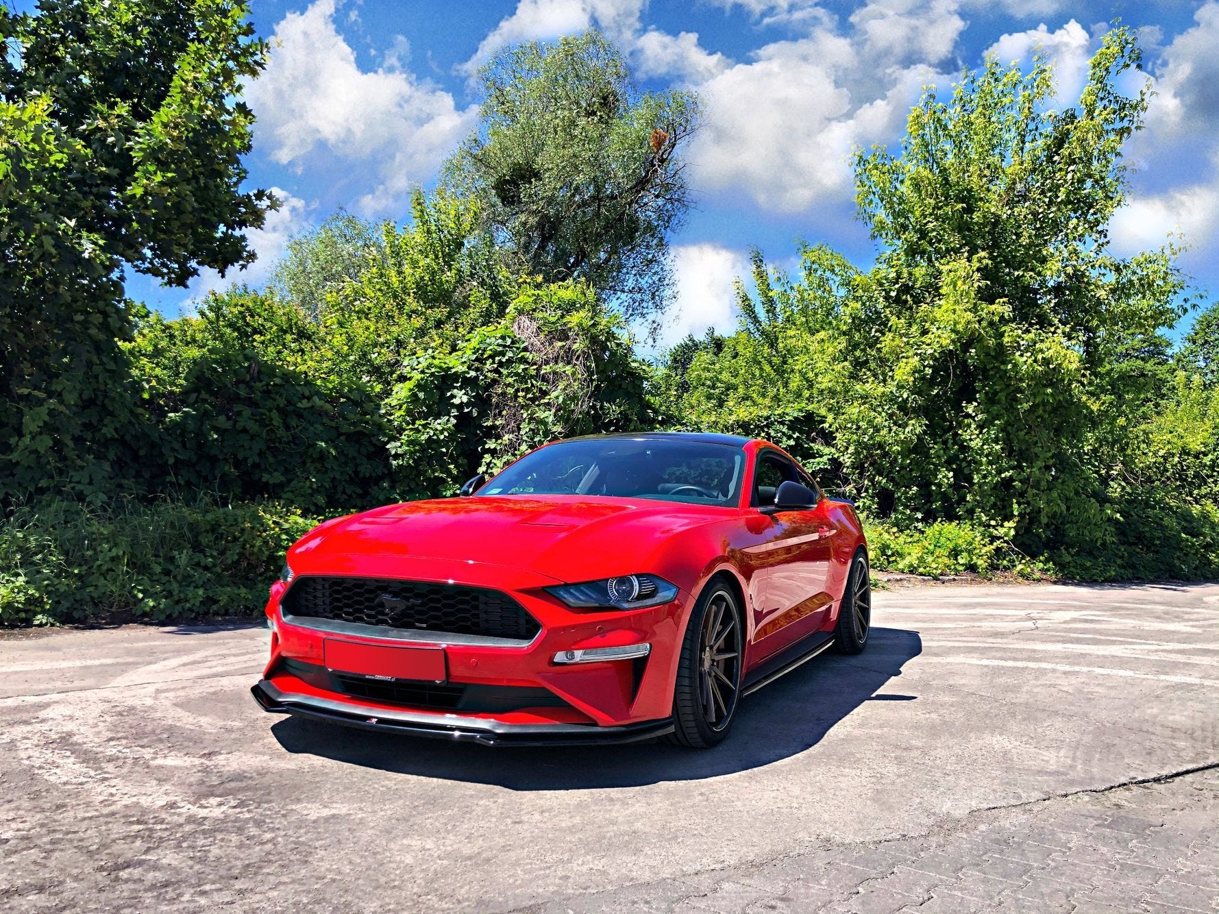 Front Ansatz für Ford Mustang Mk. 6 Facelift schwarz Hochglanz