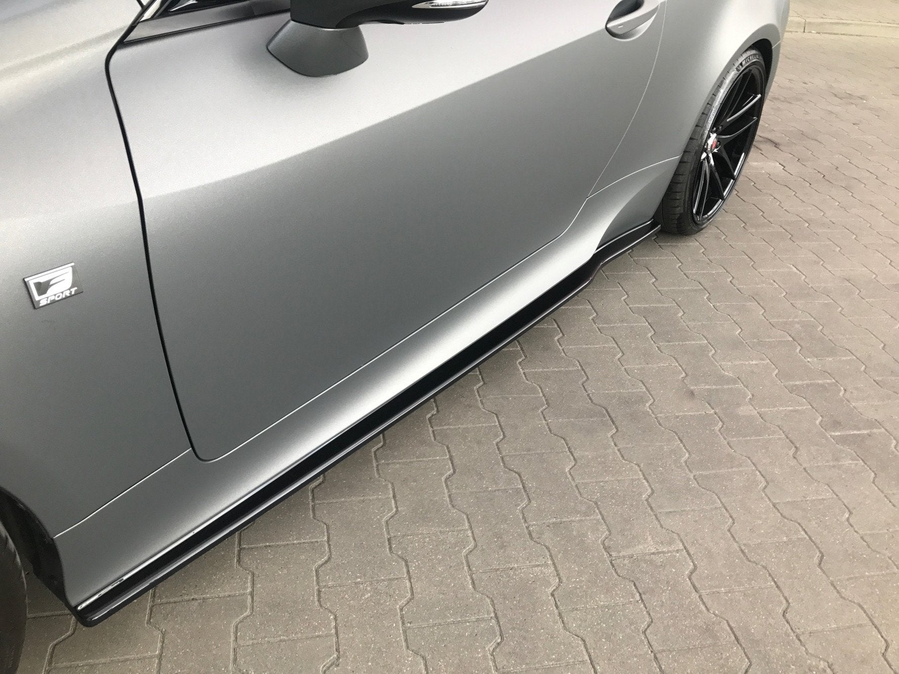 Seitenschweller Ansatz für Lexus Rc schwarz Hochglanz