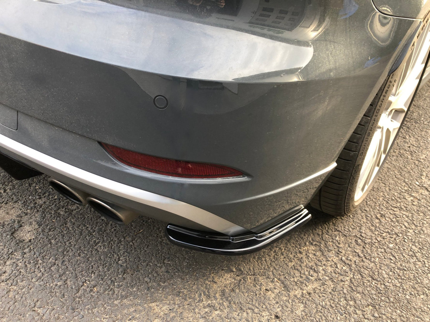 Heck Ansatz Flaps Diffusor für AUDI S3 8V FACELIFT schwarz matt