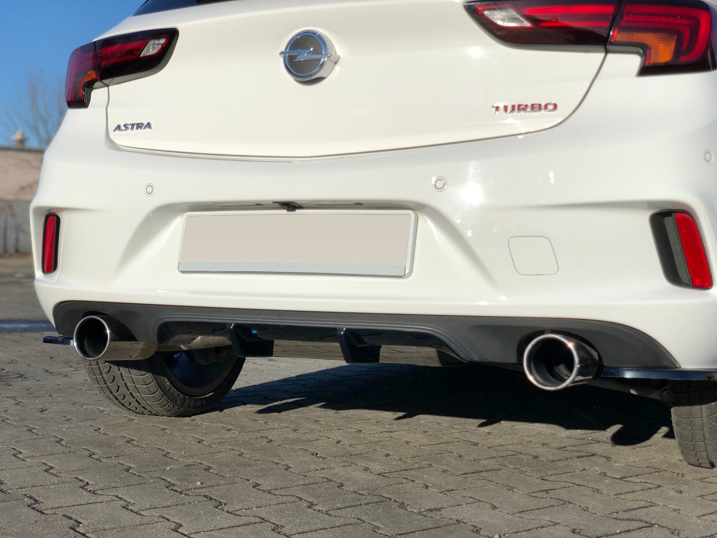 Diffusor Heck Ansatz für OPEL ASTRA K OPC-LINE schwarz Hochglanz