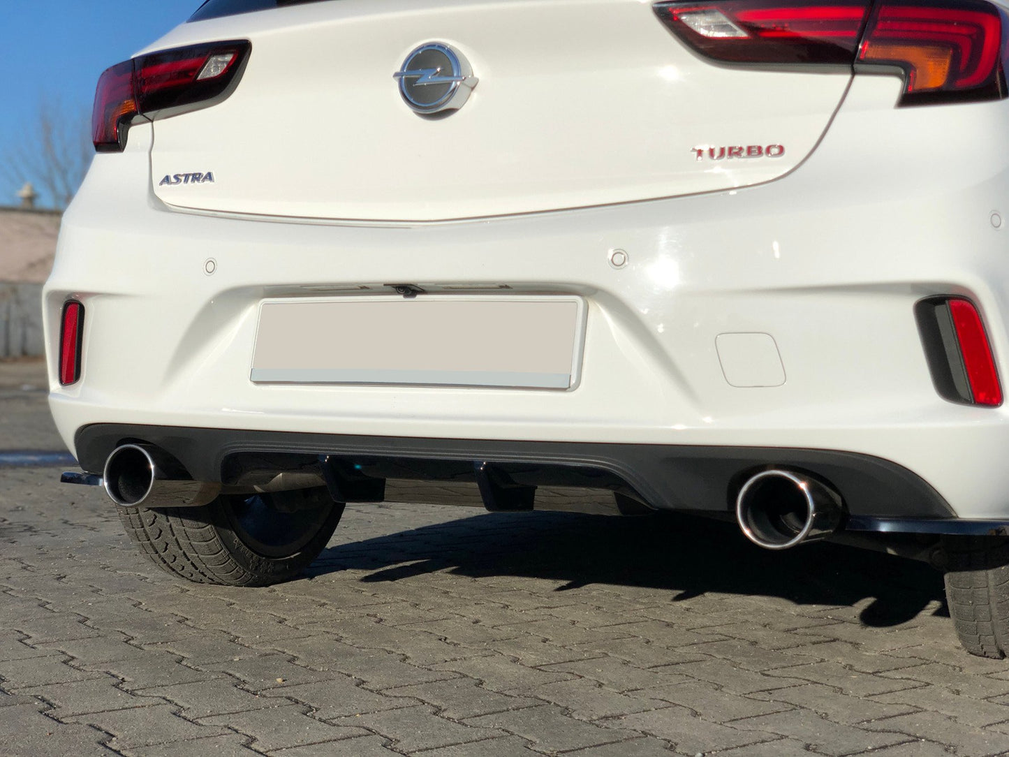 Heck Ansatz Flaps Diffusor für OPEL ASTRA K OPC-LINE Carbon Look