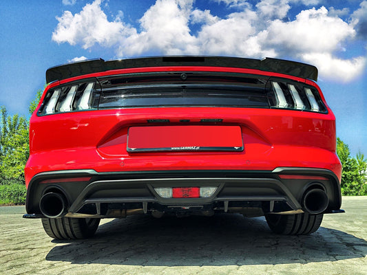 Diffusor Heck Ansatz für Ford Mustang Mk. 6 Facelift schwarz matt