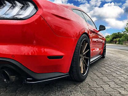 Heck Ansatz Flaps Diffusor für Ford Mustang Mk. 6 Facelift schwarz matt