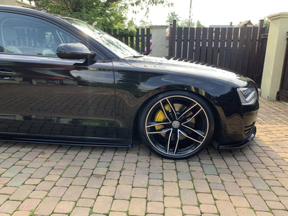 Seitenschweller Ansatz für Audi A8 Lang D4 schwarz matt