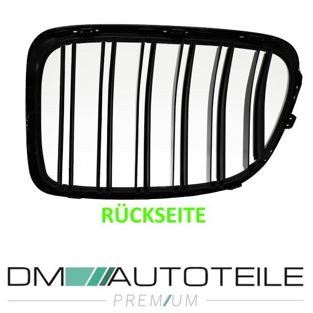 SET Kühlergrill Schwarz GLANZ Doppelsteg passt für BMW X1 E84 M Umbau 09-12