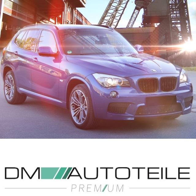 SET Kühlergrill Schwarz GLANZ Doppelsteg passt für BMW X1 E84 M Umbau 09-12